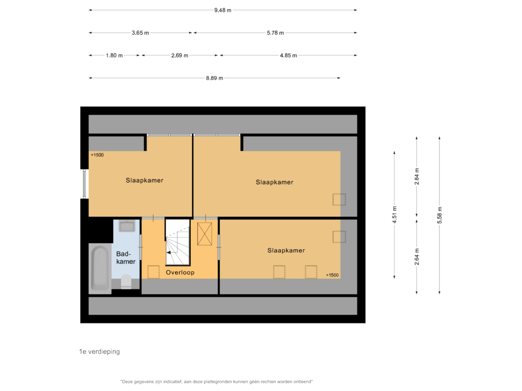 Bekijk plattegrond van 1e verdieping van Machinistenstraat 7