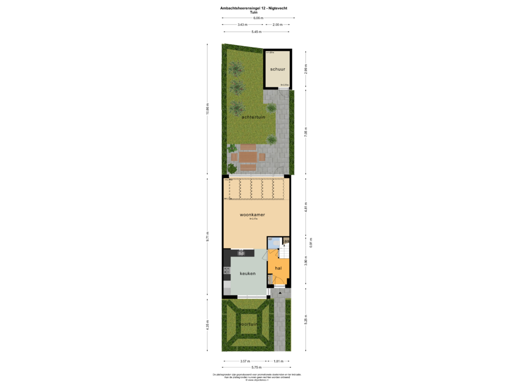 View floorplan of Tuin of Ambachtsheerensingel 12