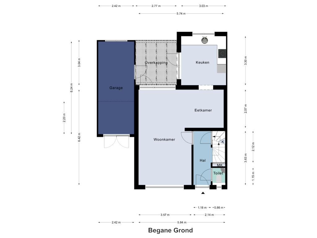 Bekijk plattegrond van Begane Grond van Scheperstraat 13