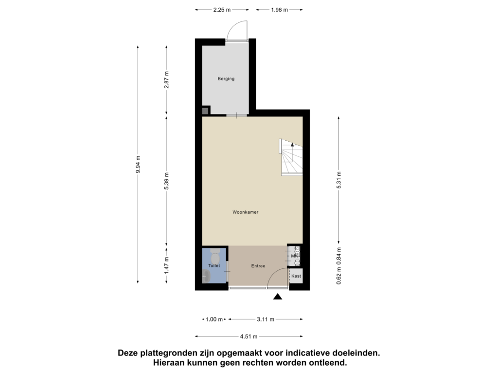 View floorplan of Begane Grond of Zwanebloemlaan 194