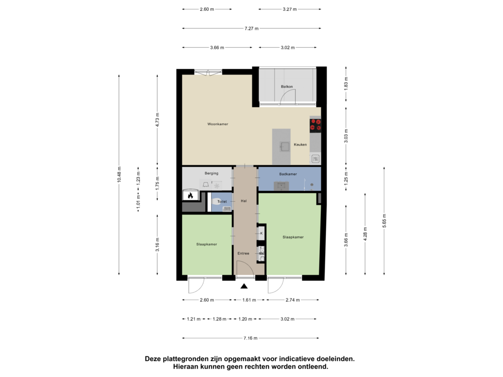 View floorplan of Appartement of Rosestraat 1191