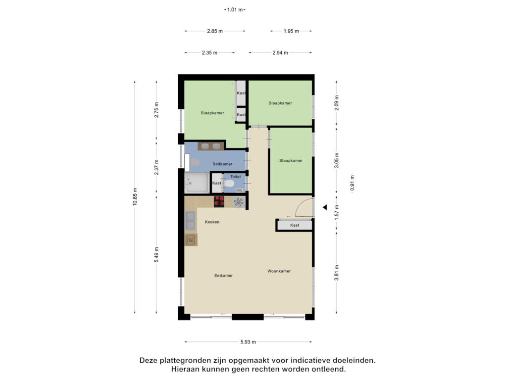 Bekijk plattegrond van Begane Grond van Laan van Laag Kanje 1-528