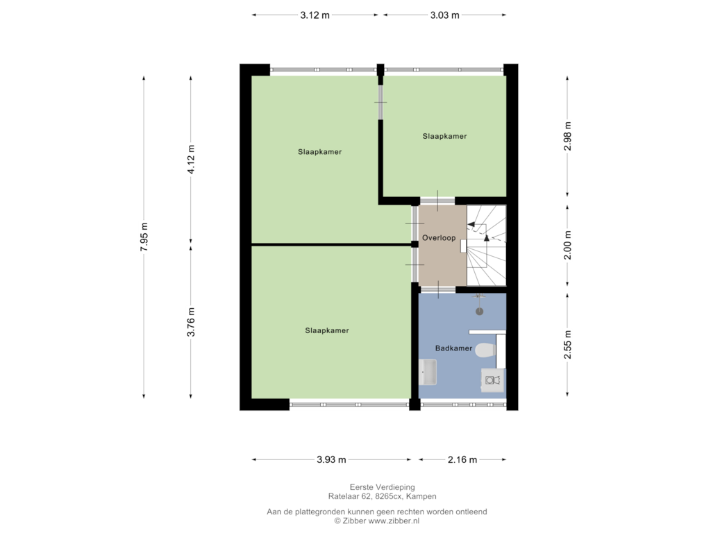 Bekijk plattegrond van Eerste Verdieping van Ratelaar 62