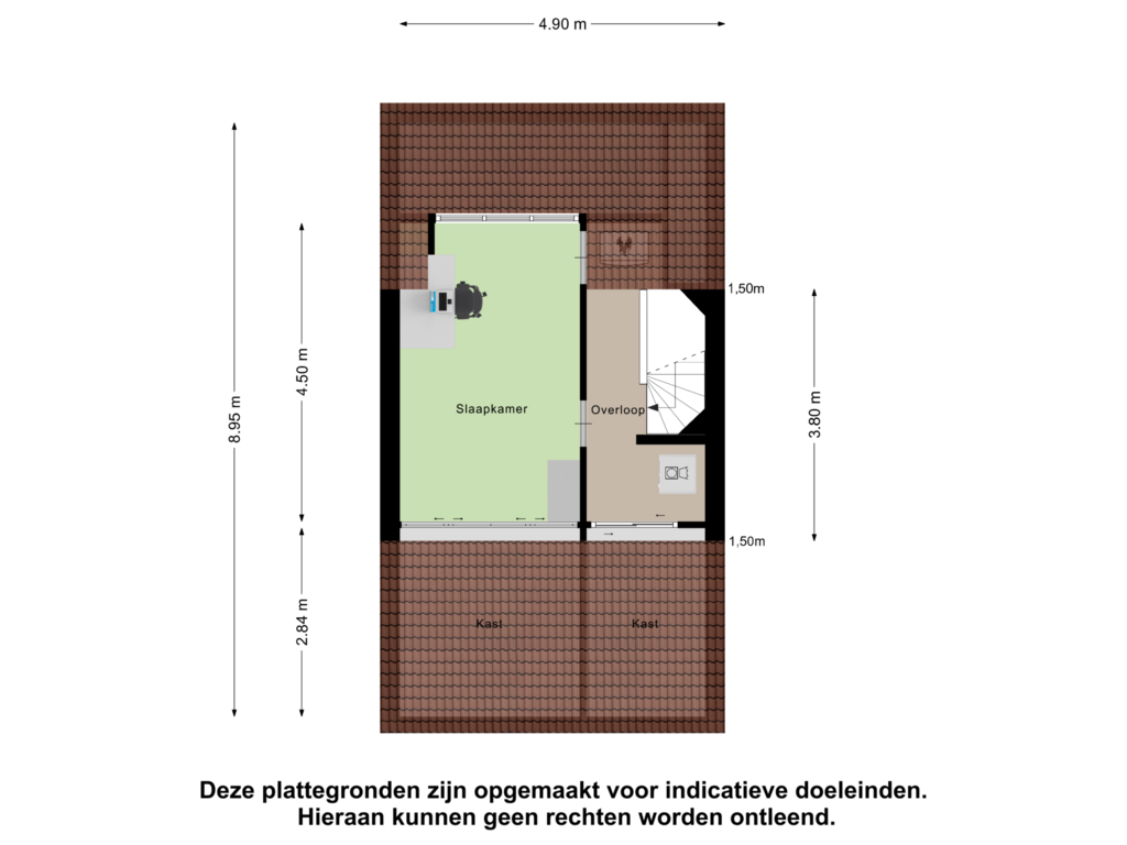 View floorplan of Tweede Verdieping of Oldambtstraat 10