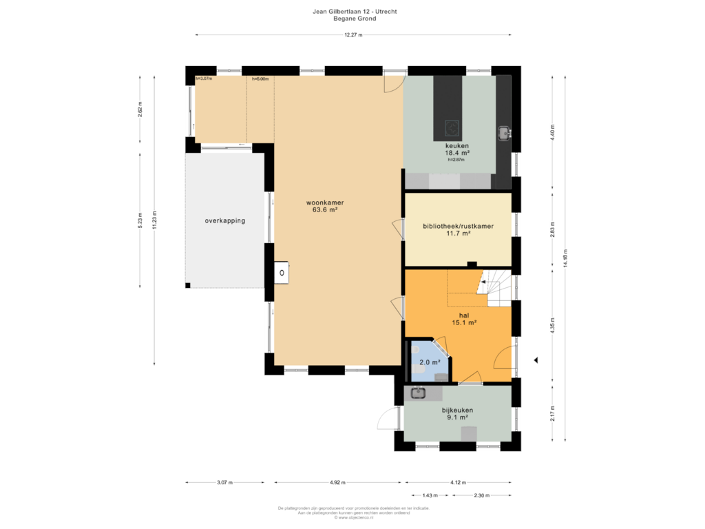 Bekijk plattegrond van BEGANE GROND van Jean Gilbertlaan 12