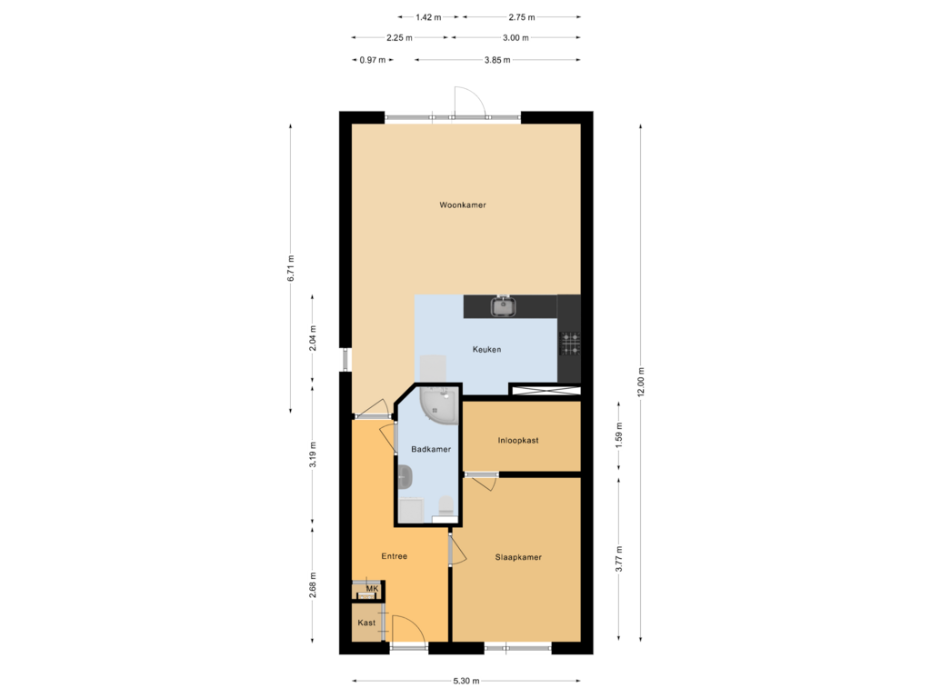 Bekijk plattegrond van Begane grond van Bredebeek 42