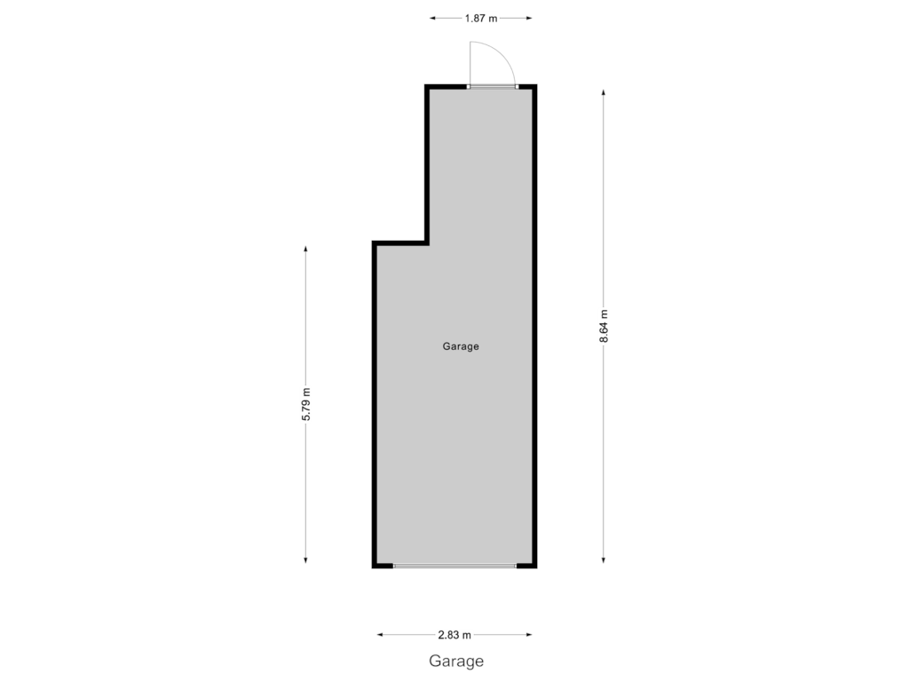 View floorplan of Garage of Molenweg 111-J