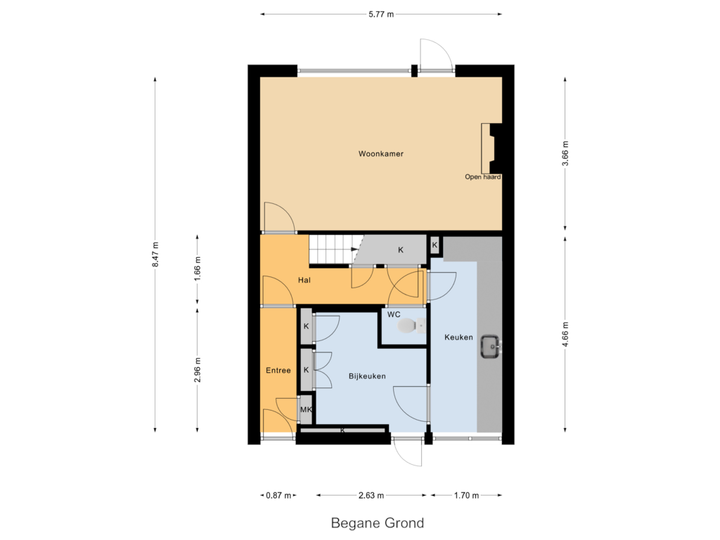 Bekijk plattegrond van Begane Grond van Klaproosstraat 20