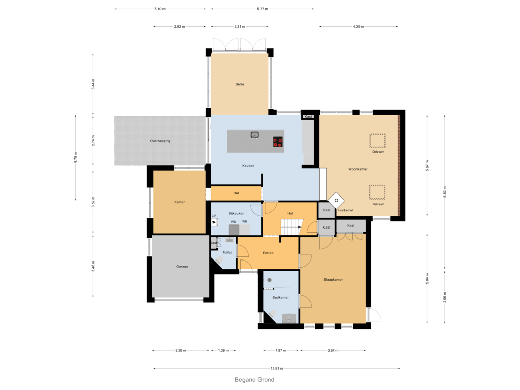 View floorplan of Begane Grond of Nachtegaal 18