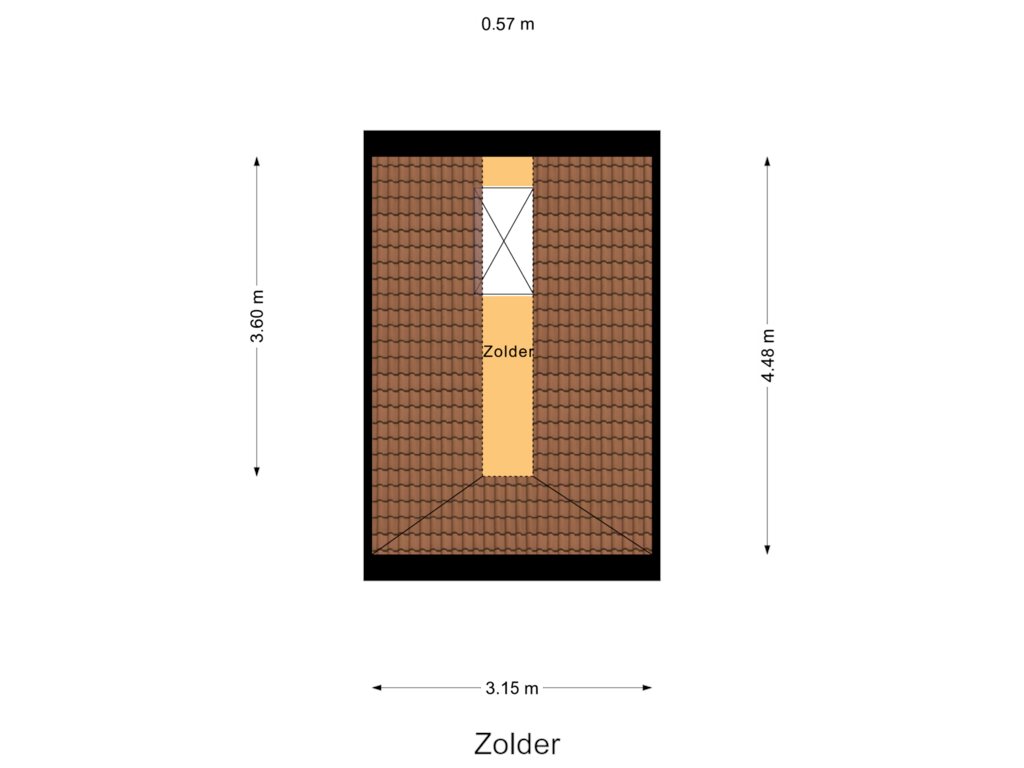 View floorplan of Zolder of Nachtegaal 18