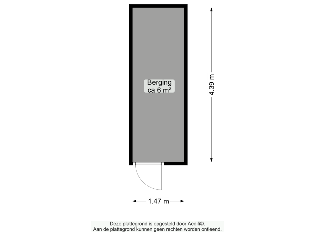 View floorplan of Berging of Gorechtkade 129