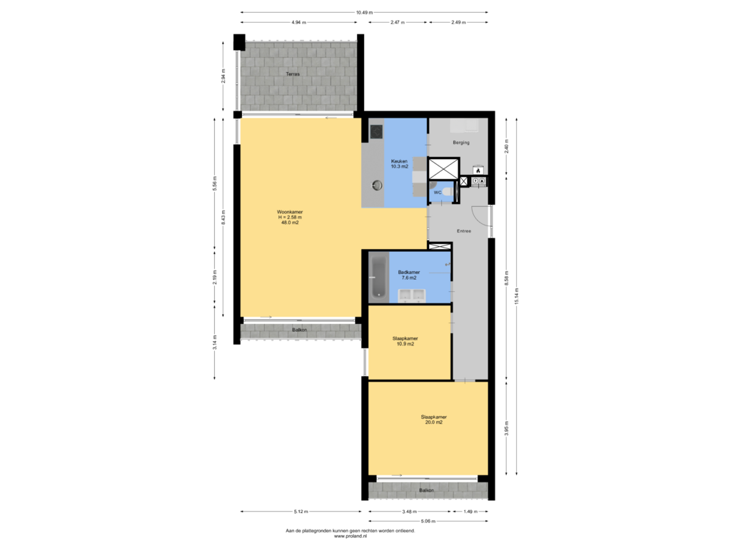 Bekijk plattegrond van Appartement van Nachtschade 160