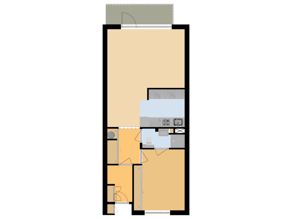 Bekijk plattegrond van Appartement van Aert van Neslaan 433