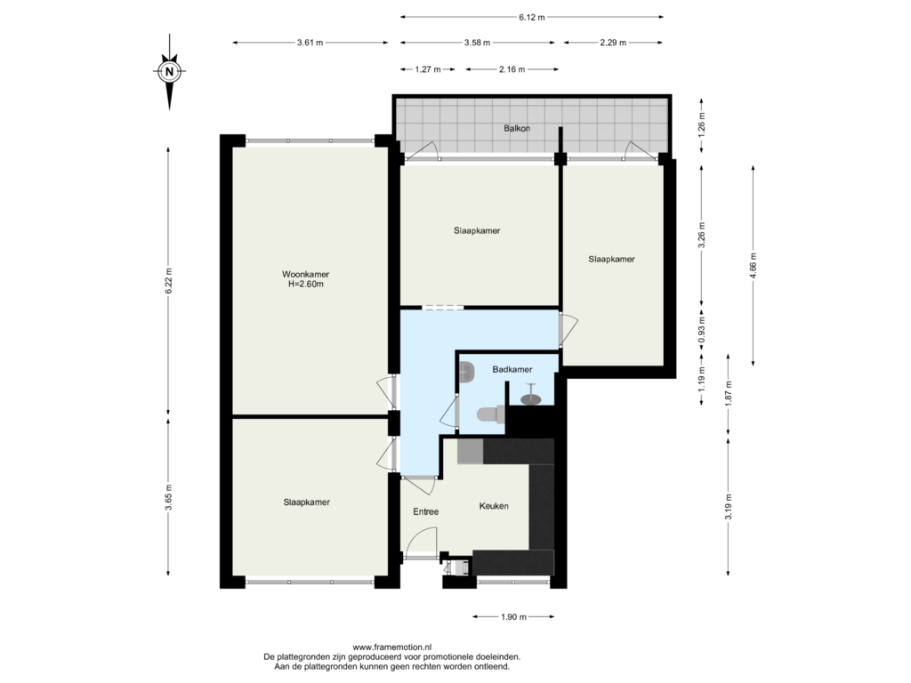 Bekijk plattegrond van Verdieping 6 van Schipbeekstraat 90