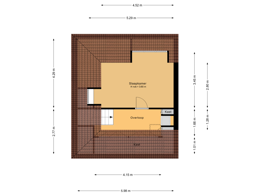 Bekijk plattegrond van 2e verdieping van Wingerd 90