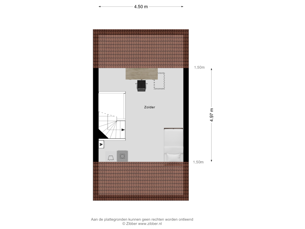 View floorplan of Tweede Verdieping of Koningstraat 44