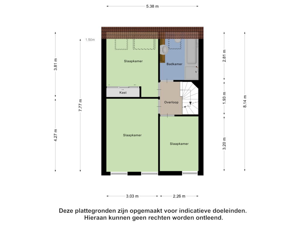 Bekijk plattegrond van Eerste Verdieping van Benensonstraat 17