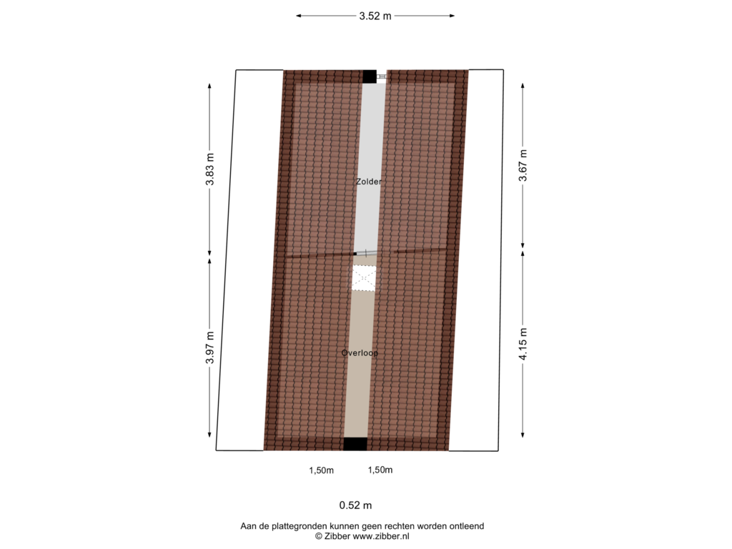 Bekijk plattegrond van Zolder van Cornelis Houtmanstraat 51