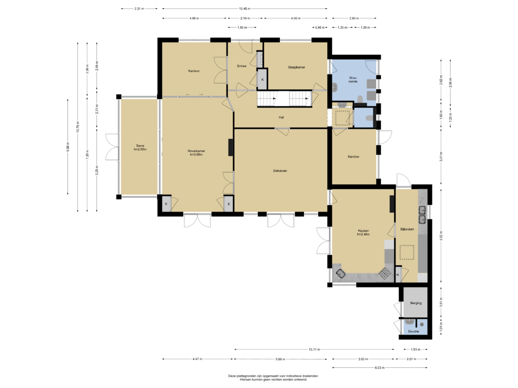 View floorplan of Begane grond of Gooweg 16