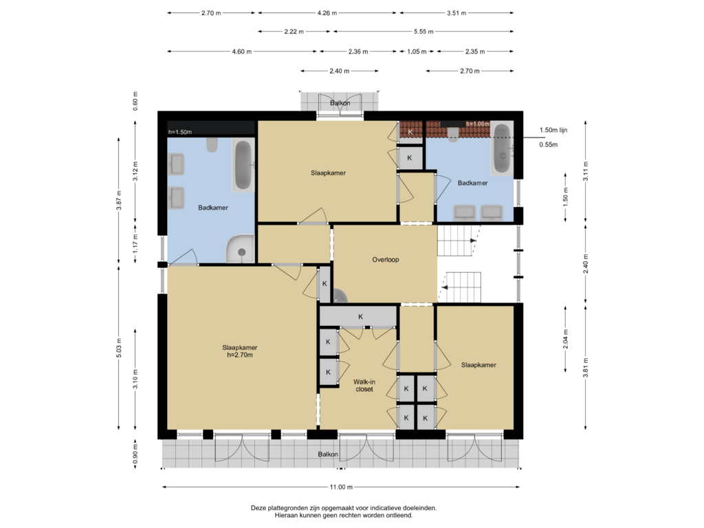 View floorplan of Verdieping 1 of Gooweg 16