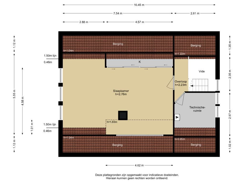 View floorplan of Verdieping 2 of Gooweg 16