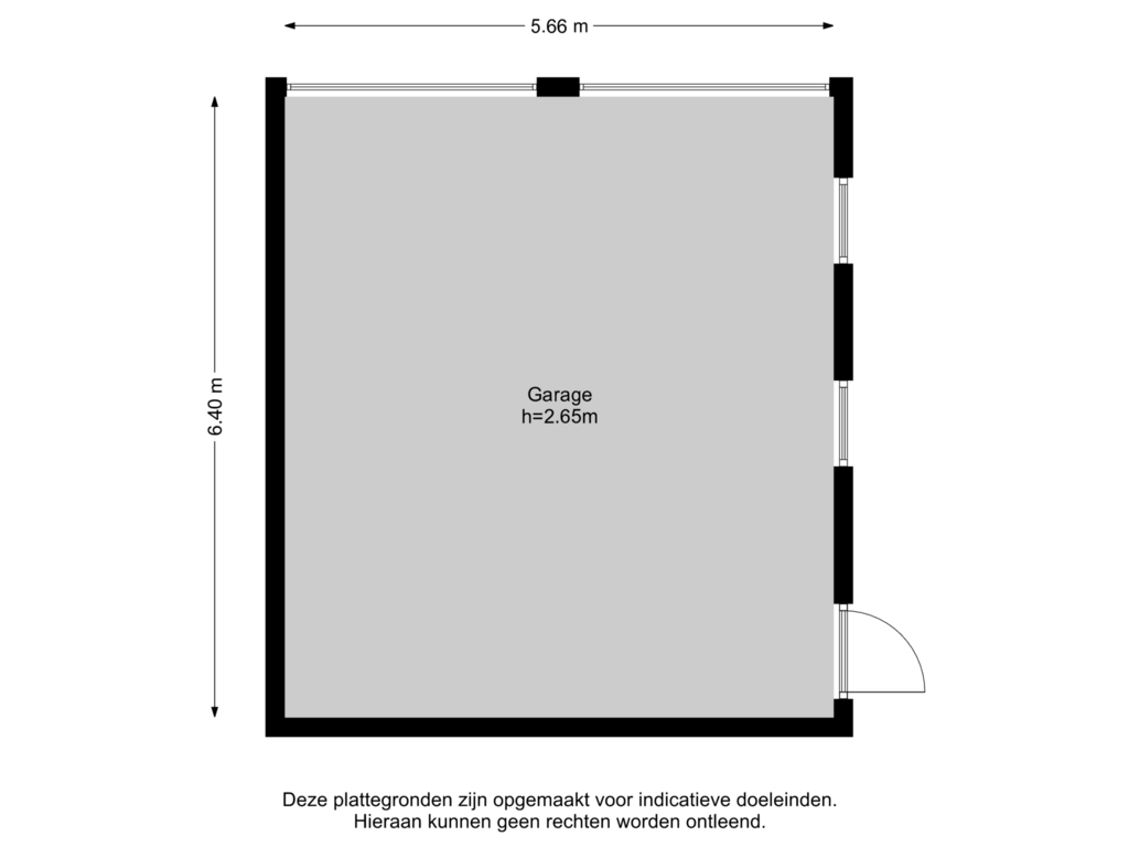 View floorplan of Garage of Gooweg 16