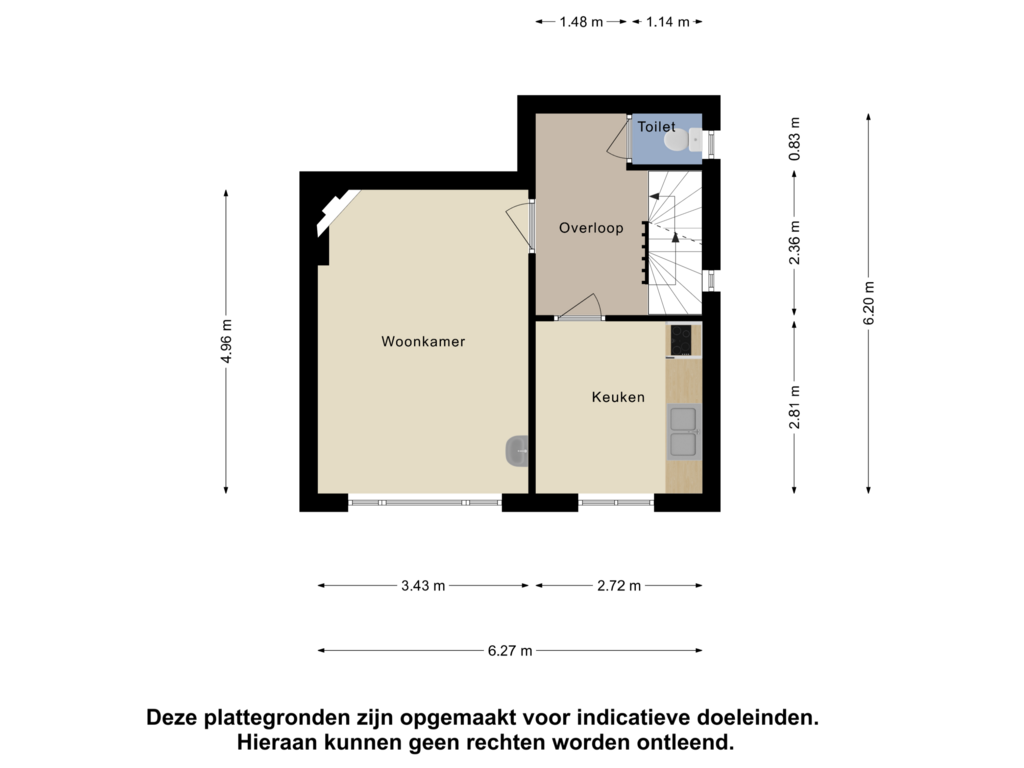 View floorplan of Eerste Verdieping of Schootsestraat 118