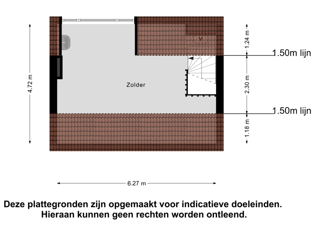 View floorplan of Zolder of Schootsestraat 118