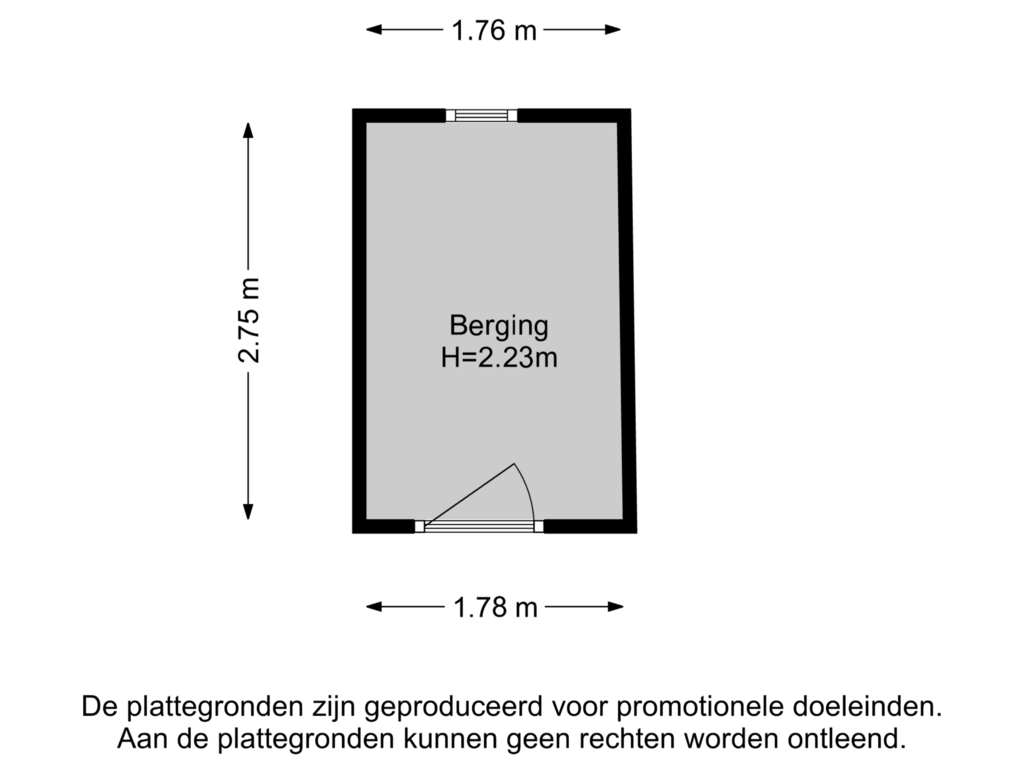 Bekijk plattegrond van Berging van Mesdaglaan 49