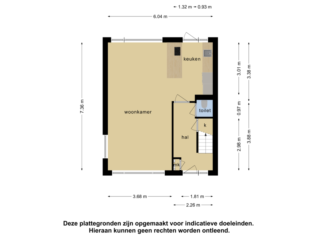 Bekijk plattegrond van Begane grond van Mr J R Thorbeckestraat 10