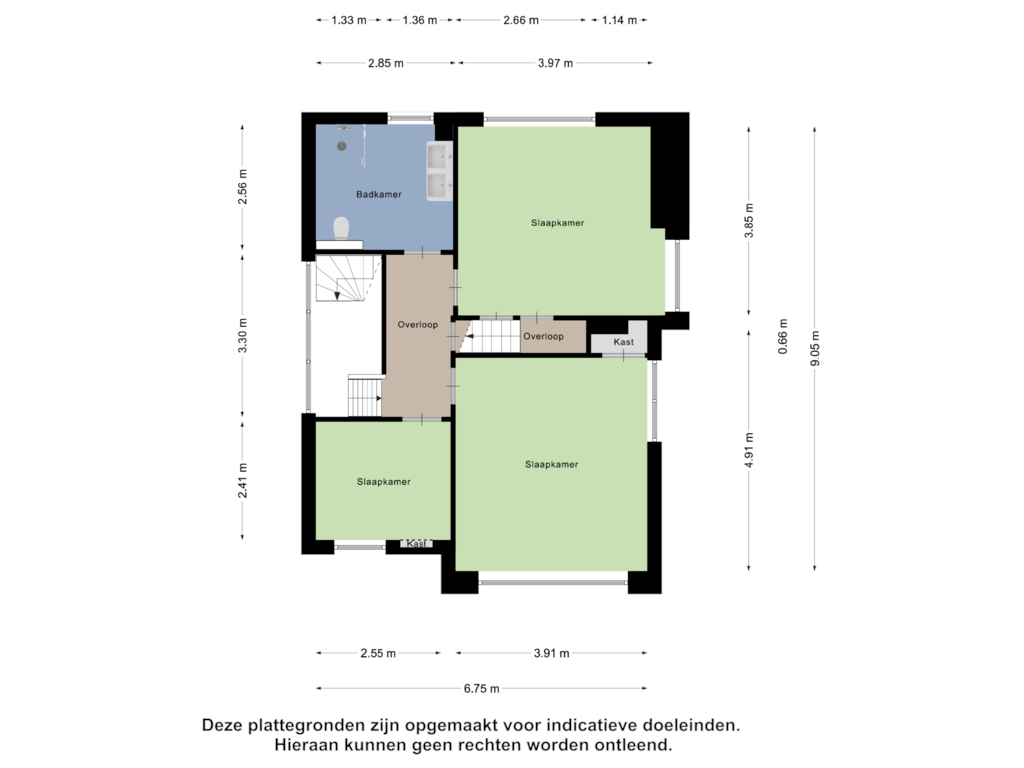 Bekijk plattegrond van Eerste Verdieping van Burg. Schönfeldsingel 49