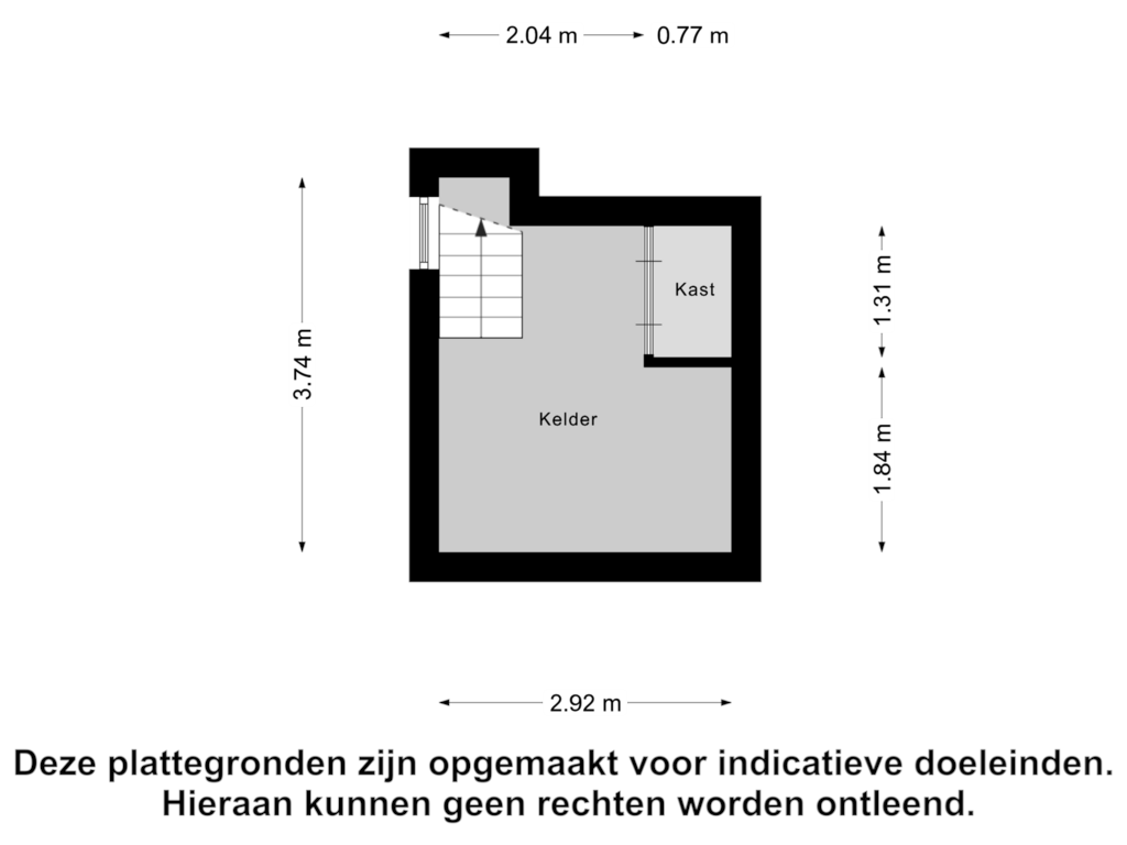 Bekijk plattegrond van Kelder van Burg. Schönfeldsingel 49