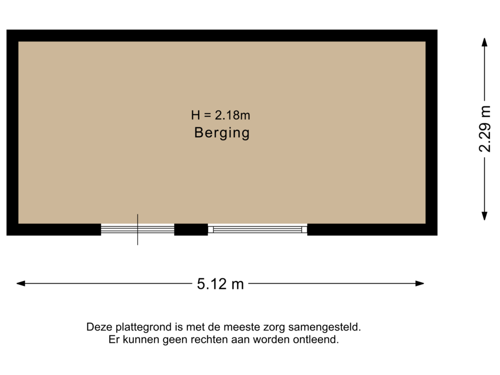 View floorplan of Berging of Zoutmanstraat 43