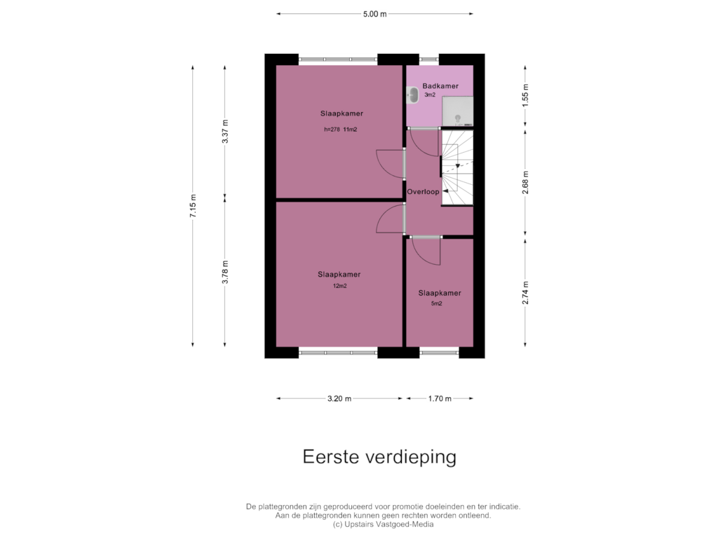 Bekijk plattegrond van Eerste verdieping van Cremerstraat 424