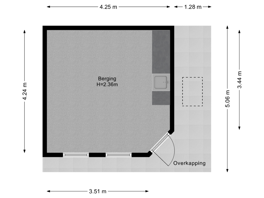 Bekijk plattegrond van Berging van Westermark 28