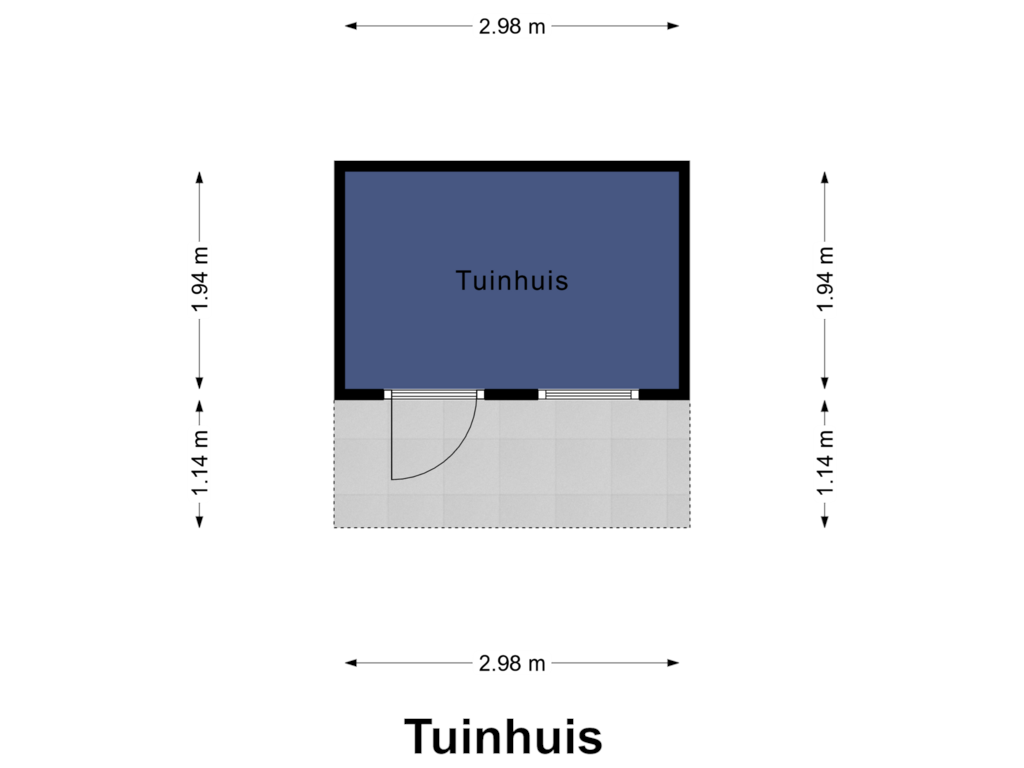 View floorplan of Tuinhuis of Jules Breukersstraat 24