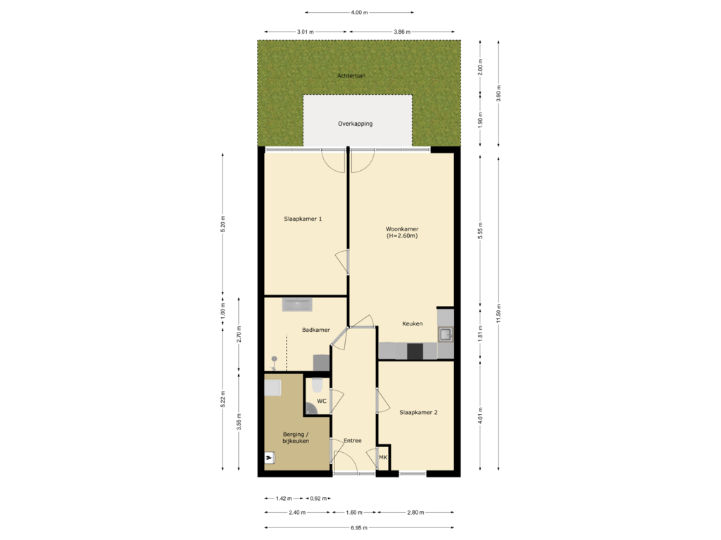 View floorplan of begane grond of Polaris 3