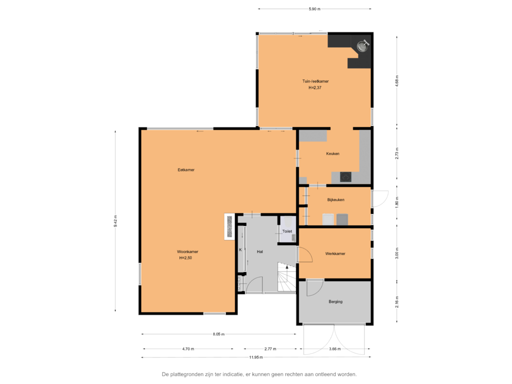 View floorplan of First floor of Zwaluw 100