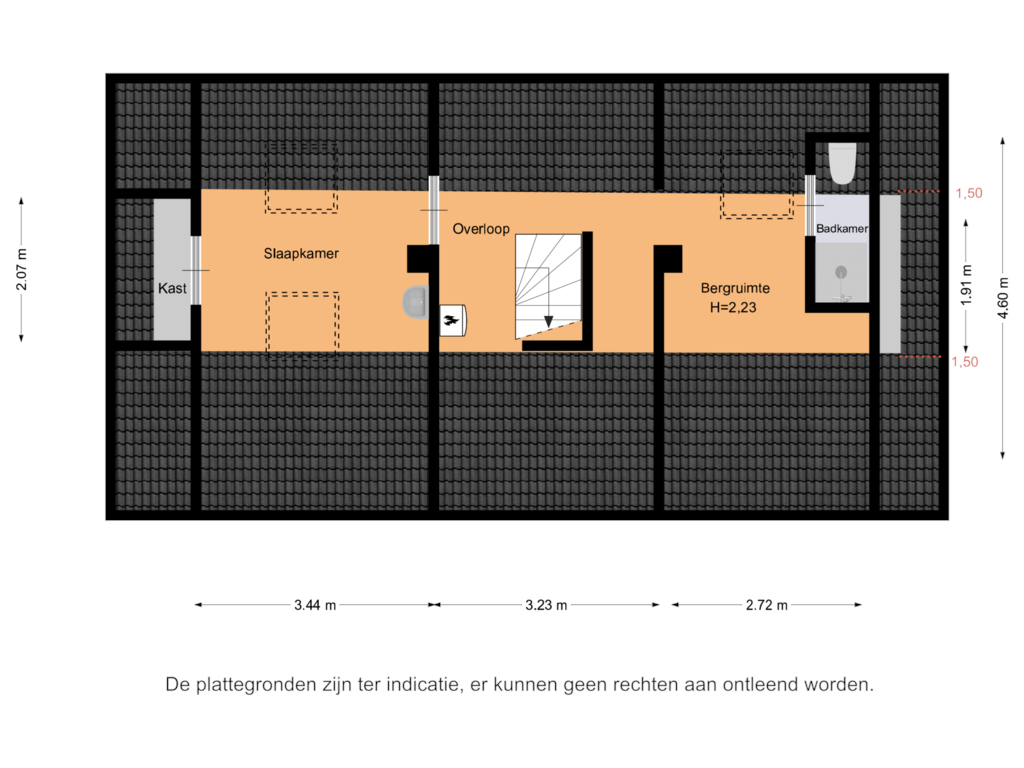 View floorplan of Floor 2 of Zwaluw 100