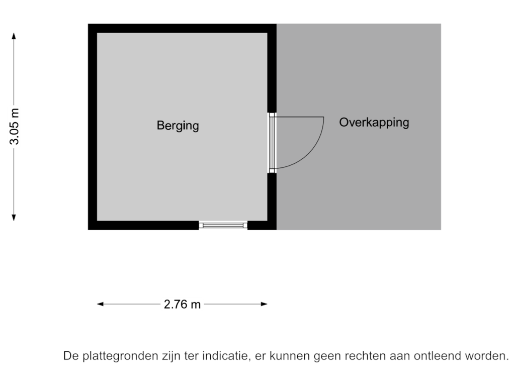 View floorplan of Berging of Zwaluw 100