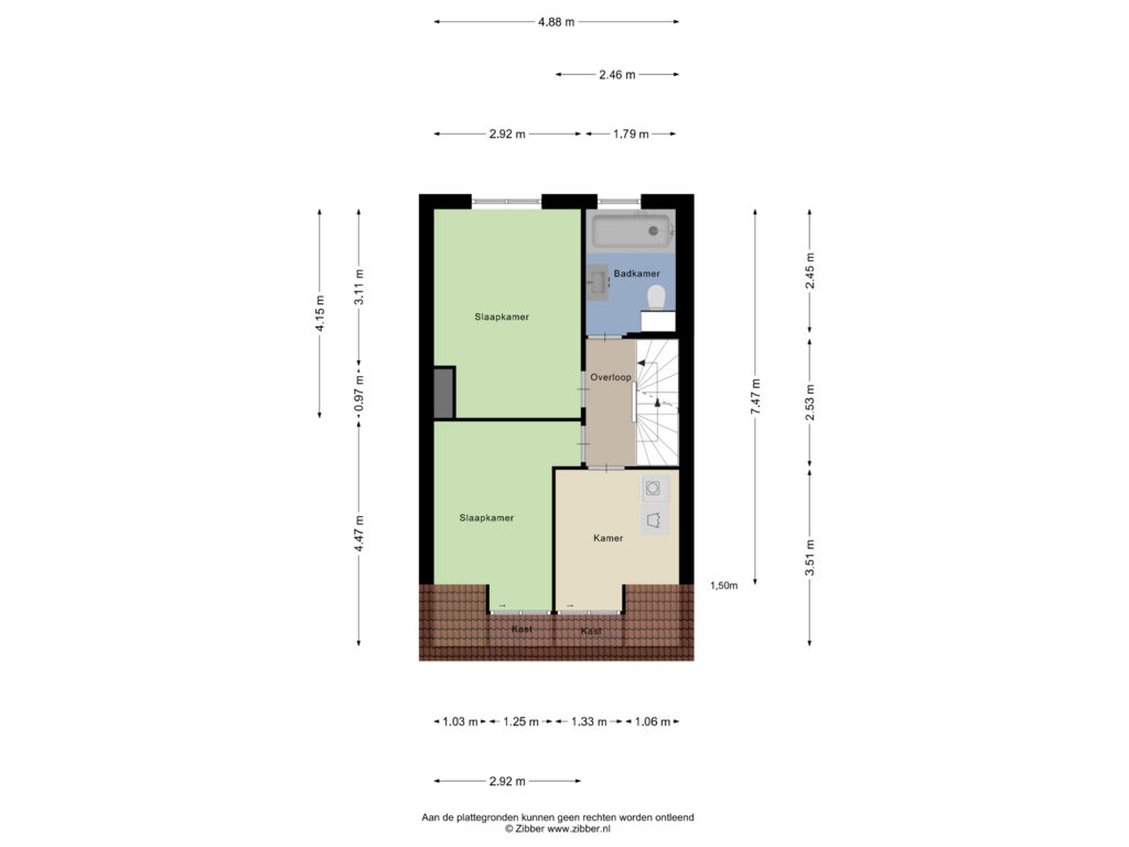 Bekijk plattegrond van Eerste Verdieping van Haven 7