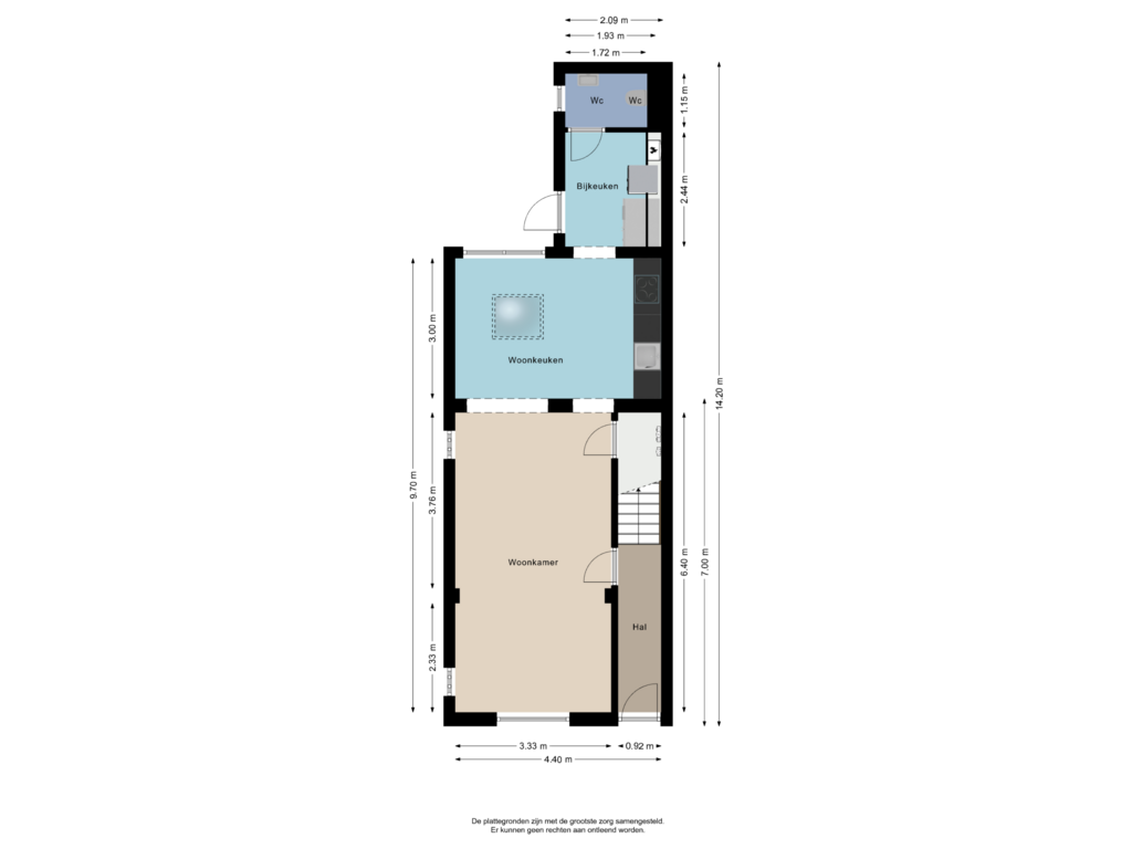 Bekijk plattegrond van Begane grond van Van Berkumstraat 37