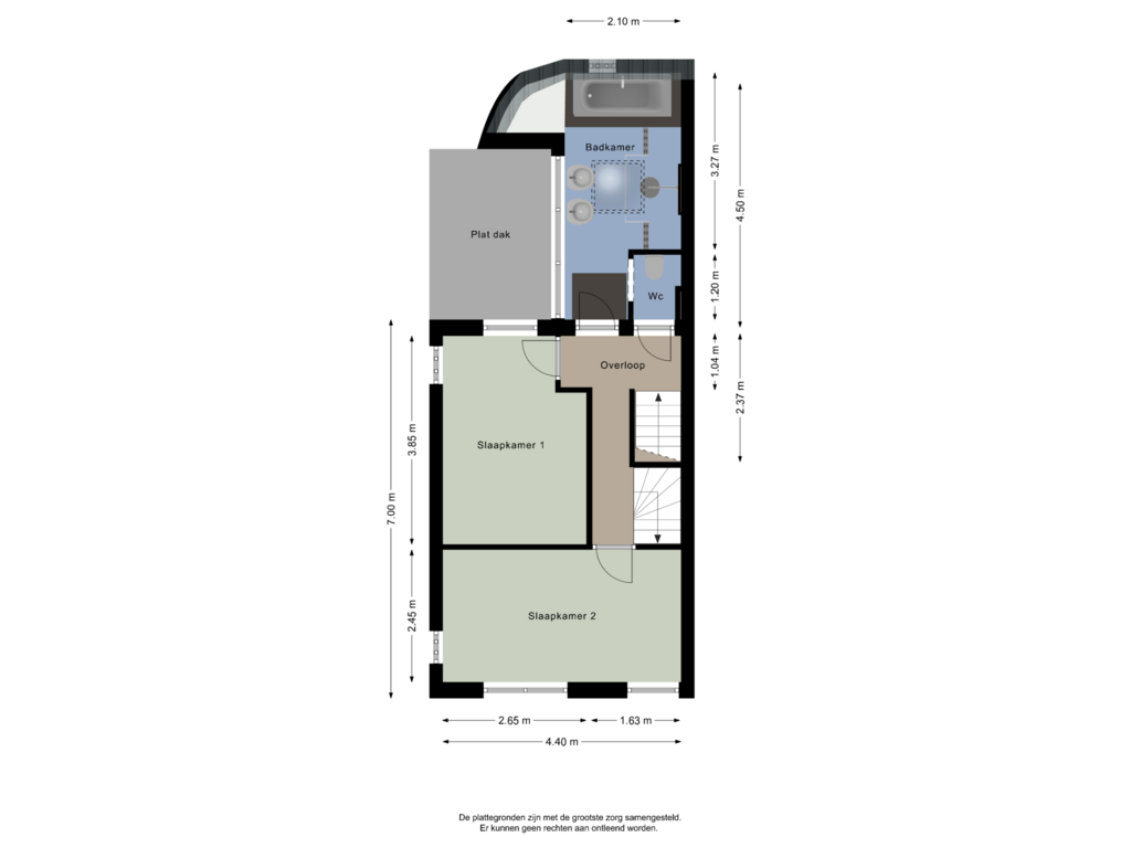 Bekijk plattegrond van 1e Verdieping van Van Berkumstraat 37