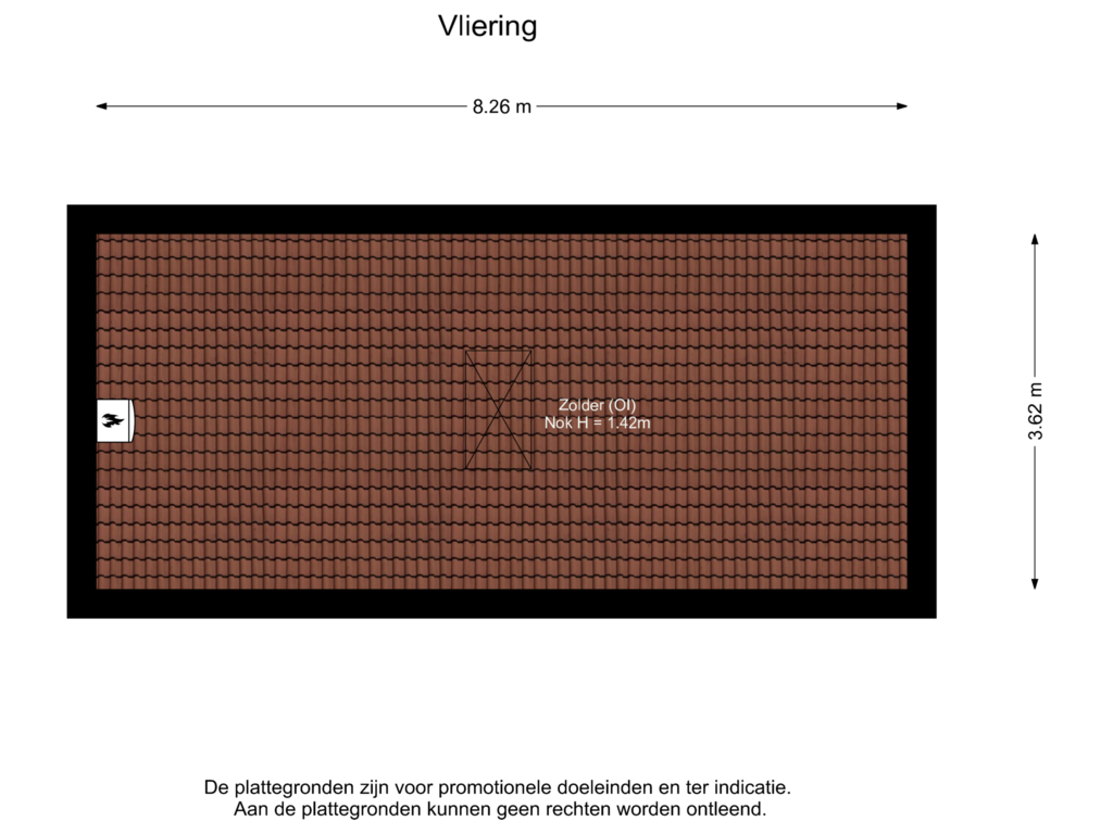 View floorplan of Vliering of Herwensedijk 15