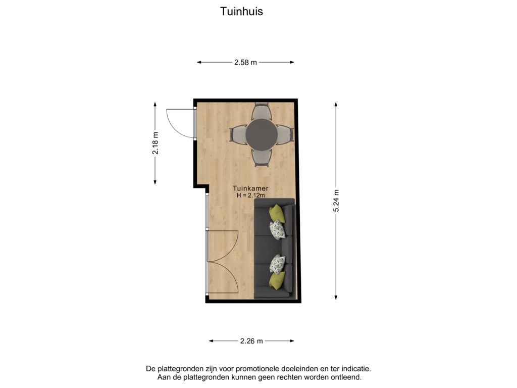 View floorplan of Tuinhuis of Herwensedijk 15