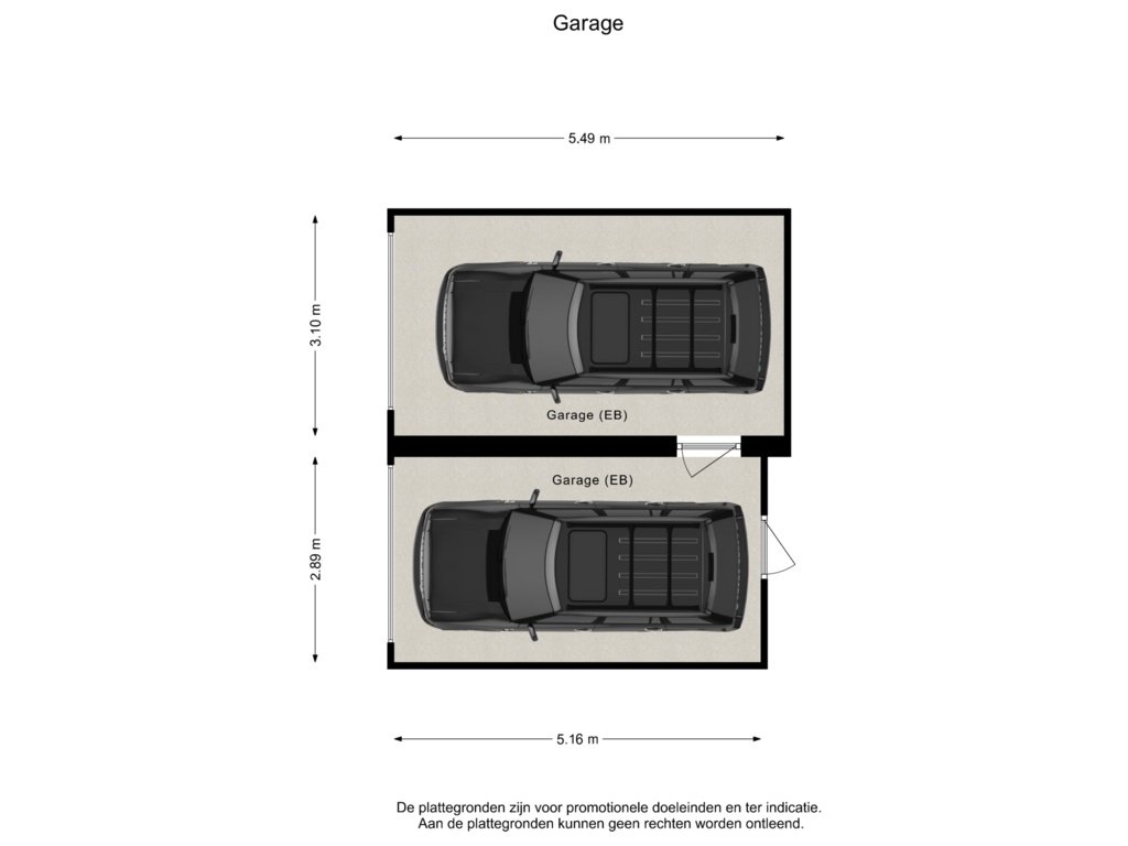 View floorplan of Garage of Herwensedijk 15