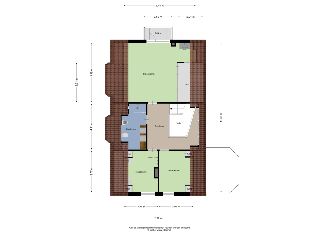 Bekijk plattegrond van Eerste Verdieping van Dreef 55