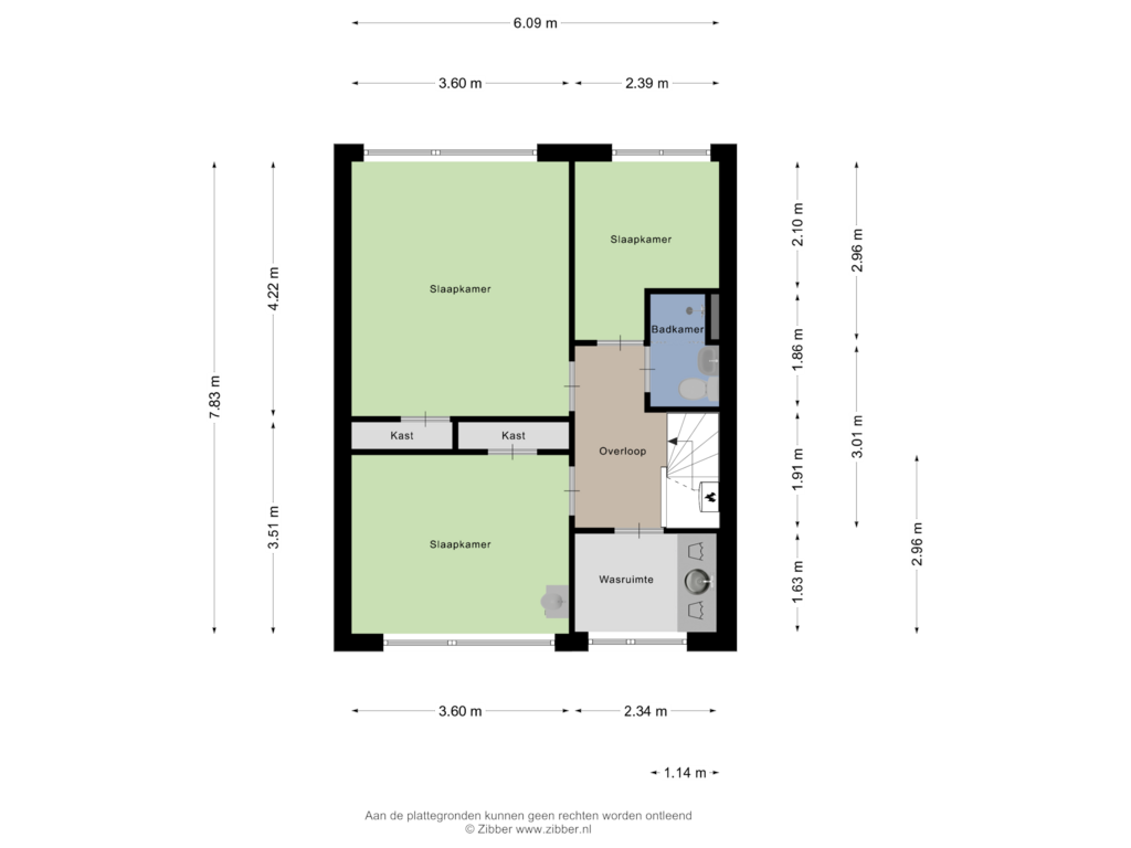 Bekijk plattegrond van Eerste Verdieping van Biss Philip Roveniusstraat 9