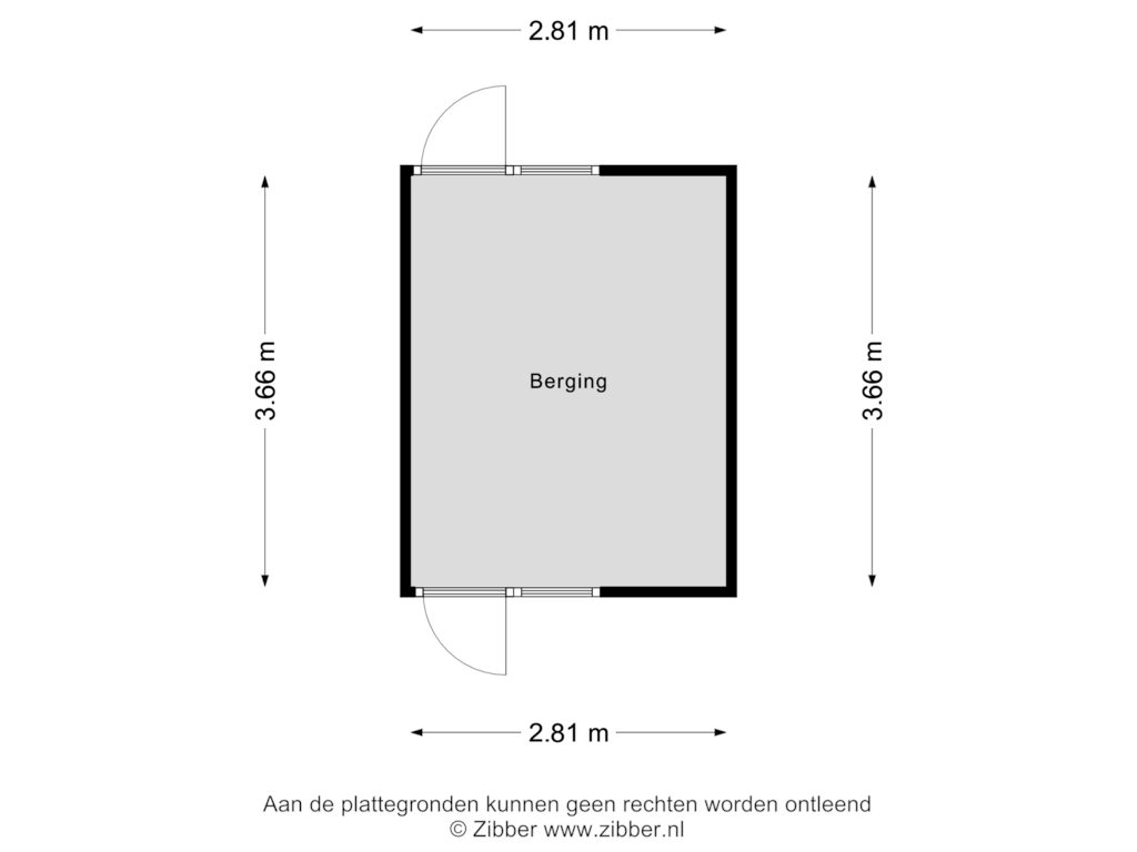 Bekijk plattegrond van Berging van Biss Philip Roveniusstraat 9