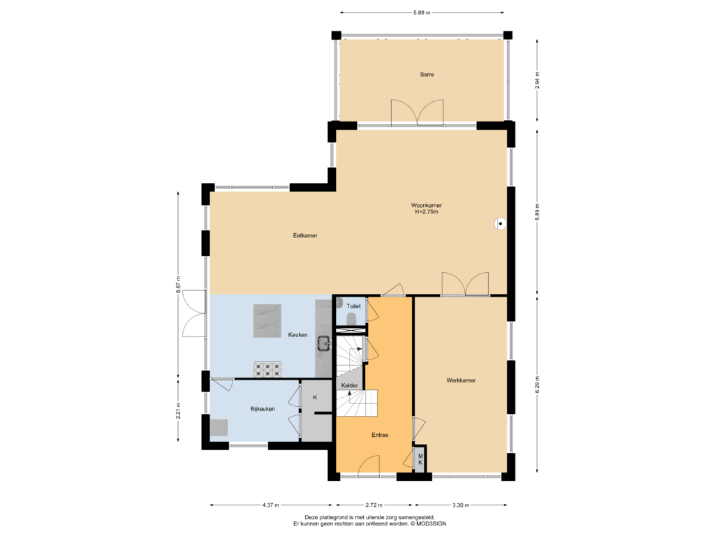 Bekijk plattegrond van Begane Grond van Nanningh Cloecklaan 14